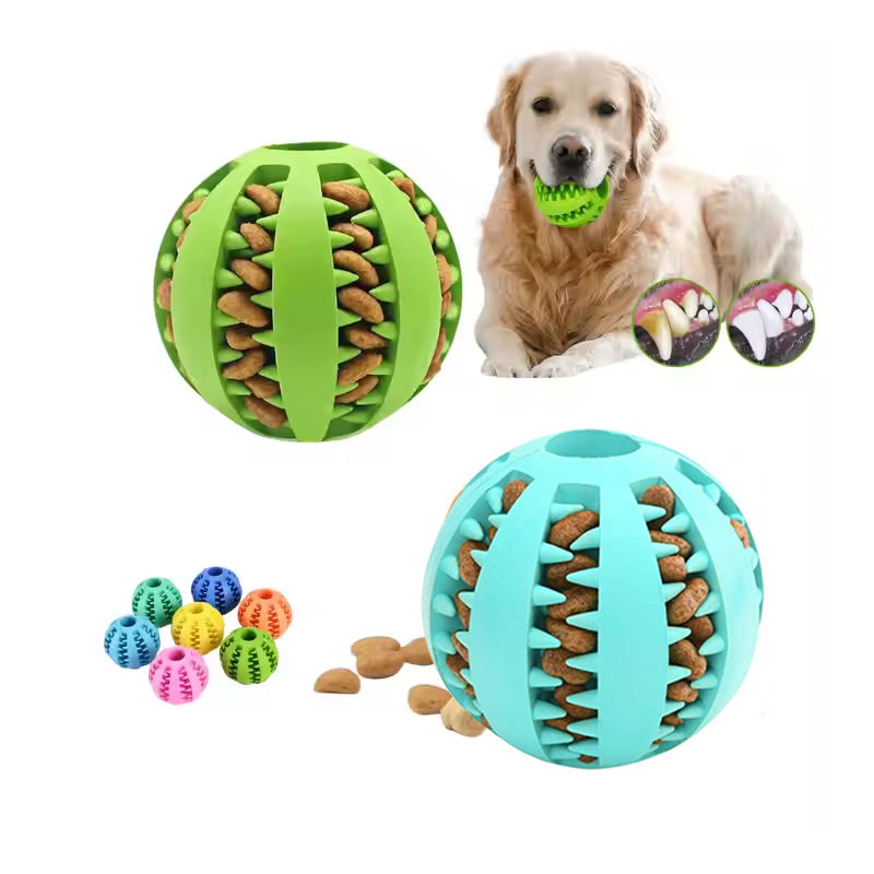 Natural Rubber Dog Teething Ball- pet toy
