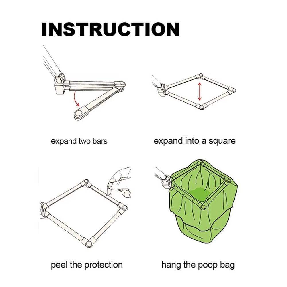 Foldable Hands Free Portable Pet Poop Scooper