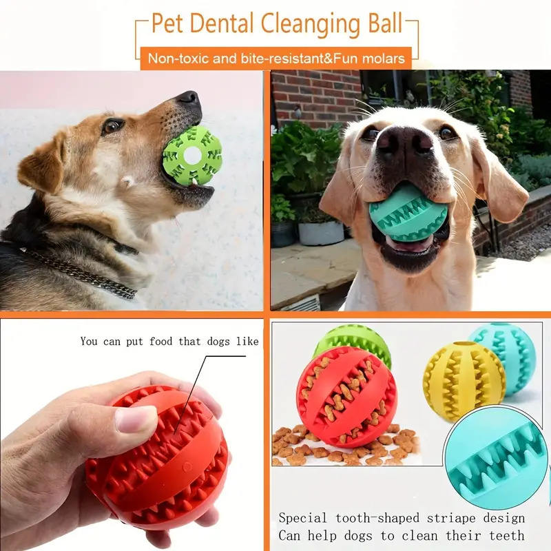 Natural Rubber Dog Teething Ball- pet toy